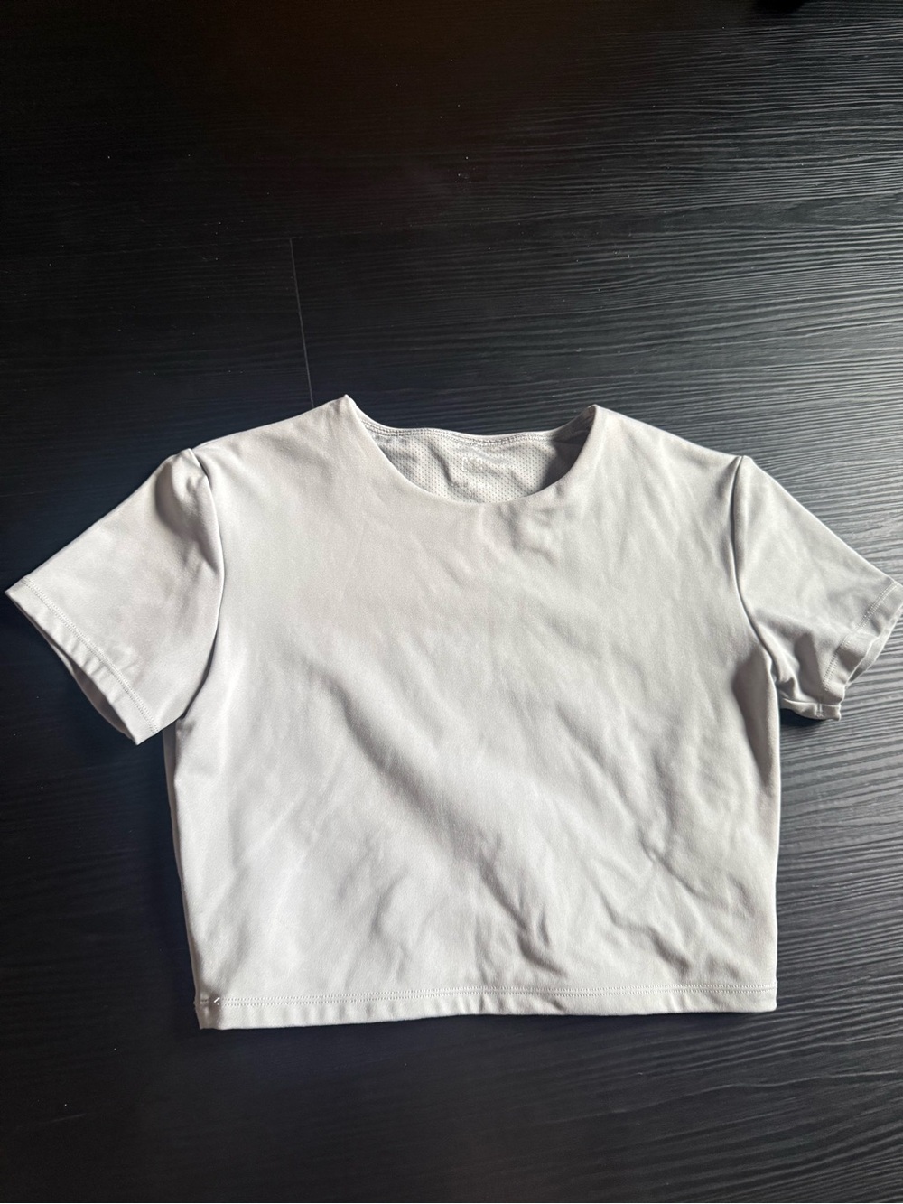 Crop Shop Boutique Serenity Cropped Tee in Cool Grey